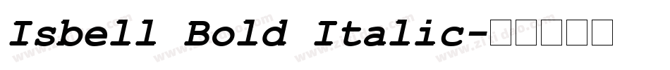 Isbell Bold Italic字体转换